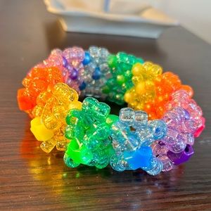 rainbow star custom kandi cuff